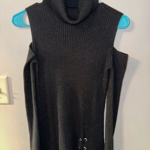 Ruff Hewn Black Cowl Neck Sweater